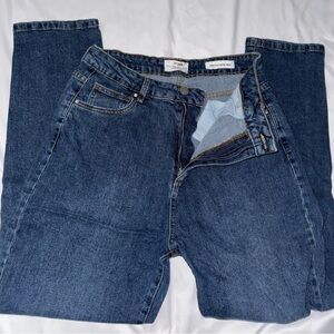 Cotton On Women's Dark Blue Straight Leg Jeans